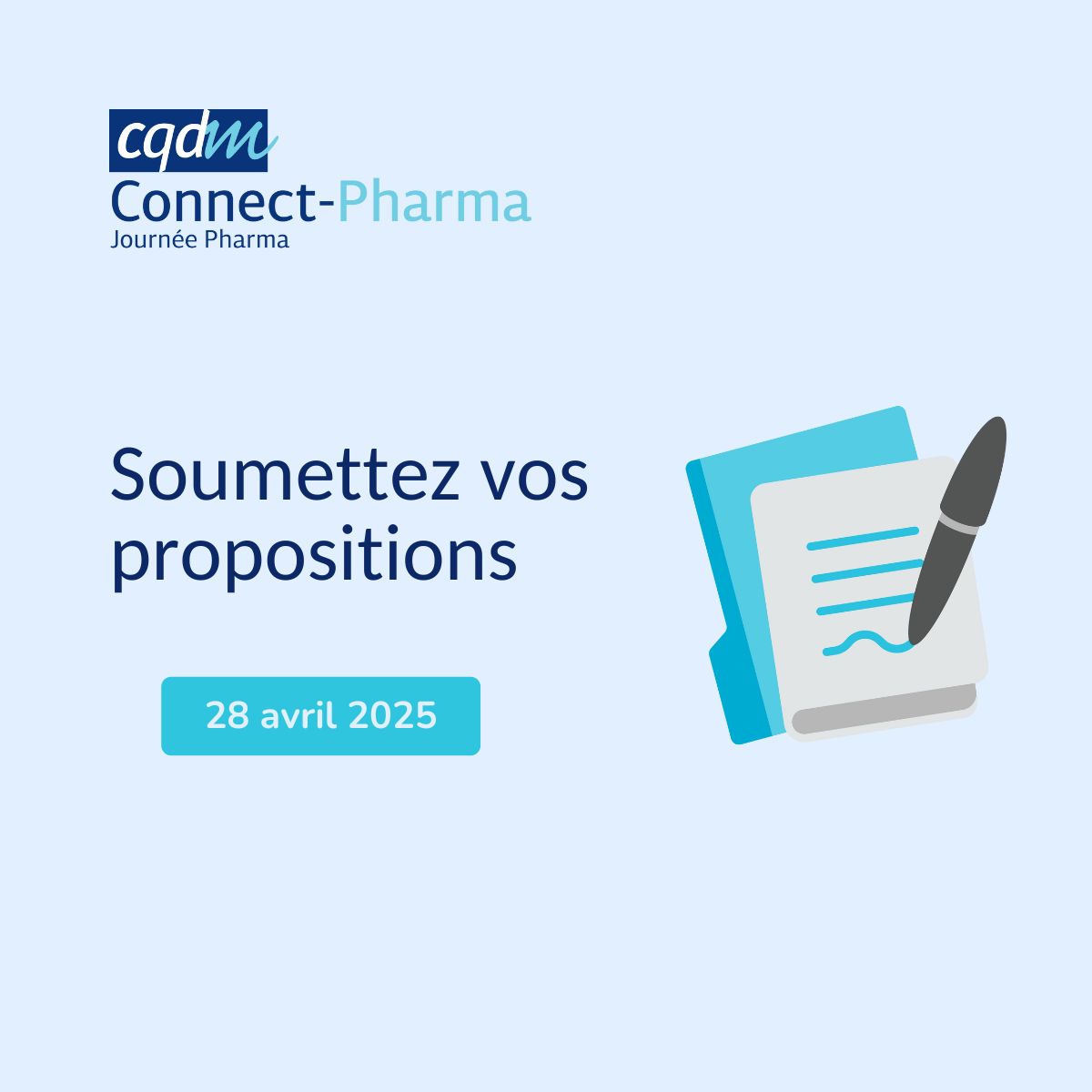CQDM (@cqdm_canada) on Twitter photo 💵 Appel à Idées : Innovations en thérapies et modalités liées à l’ARN !
📅 Date limite de soumission : 28 avril 2025
📧 Soumettez vos propositions à : appliquez-apply@cqdm.org
🔗 Plus d'infos et instructions : lnkd.in/e-J7er9f 💵 Appel à Idées : Innovations en thérapies et modalités liées à l’ARN !
📅 Date limite de soumission : 28 avril 2025
📧 Soumettez vos propositions à : appliquez-apply@cqdm.org
🔗 Plus d'infos et instructions : lnkd.in/e-J7er9f
