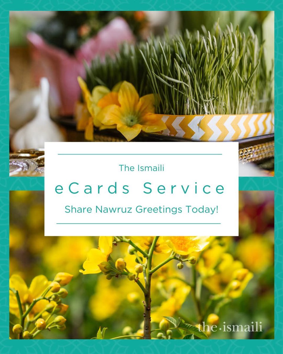 Celebrate Nawruz with a personalised eCard! 
The Ismaili is delighted to offer our eCard greeting service, allowing you to choose from unique designs, add a heartfelt message, and send your greetings to multiple contacts at once. 
Get started here: the.ismaili/ecards