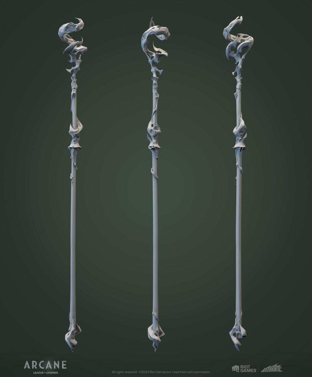 Arcane Season 2 Viktor's Staves Model by Delphine Jobin artstation.com/artwork/rlPX5G