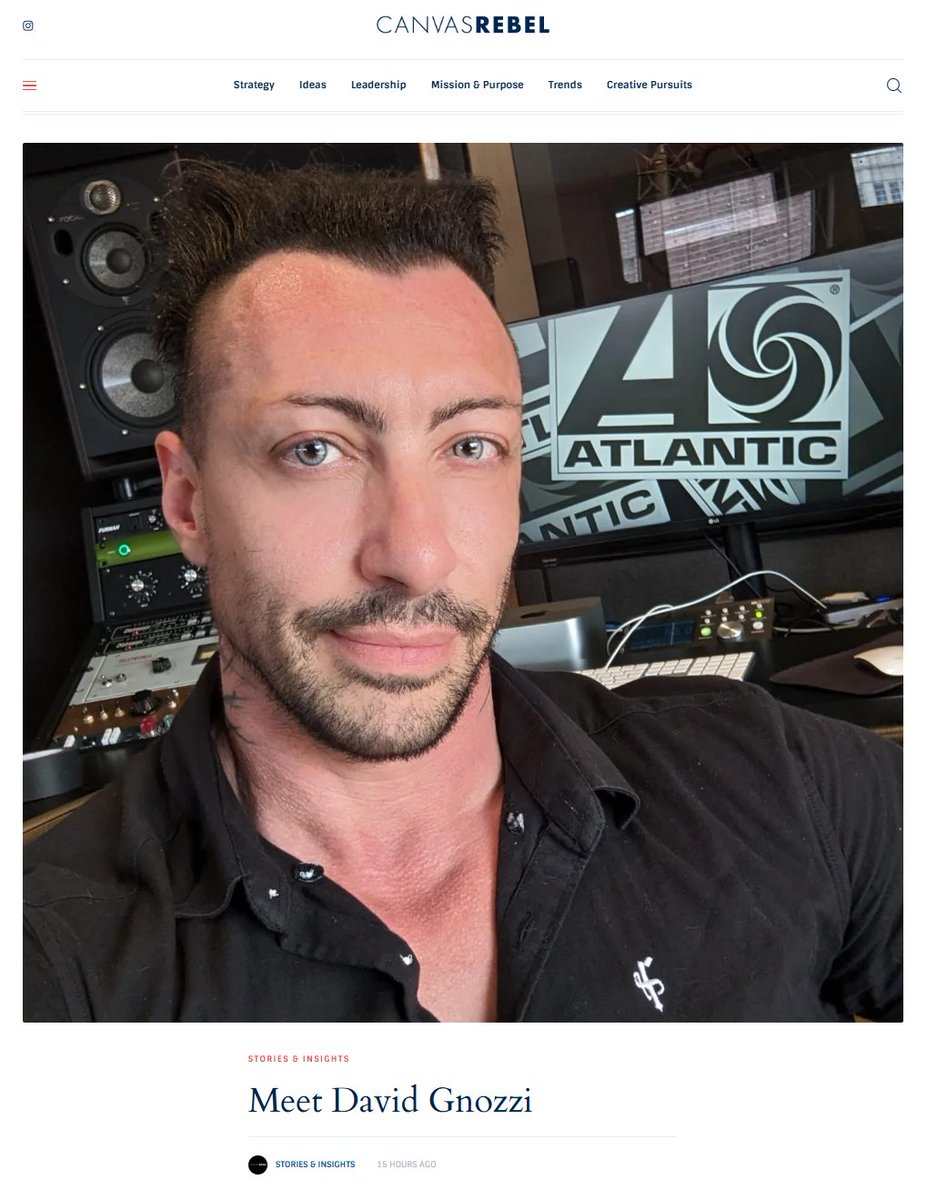 New interview 
canvasrebel.com/meet-david-gno…
#music #musicproducer #musicproduction #musicindustry #musicbusiness #recording #LosAngeles