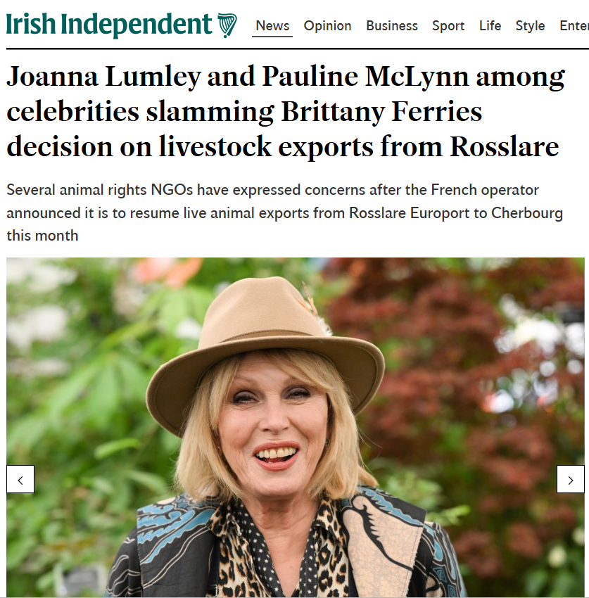 📢 A decision by <a href="/BrittanyFerries/">Brittany Ferries</a> to start transporting unweaned calves &amp; other animals from Ireland to France has been condemned in an open letter! Customers promised an ‘unforgettable experience’ will certainly never forget the cries of tiny calves, crammed into trucks and