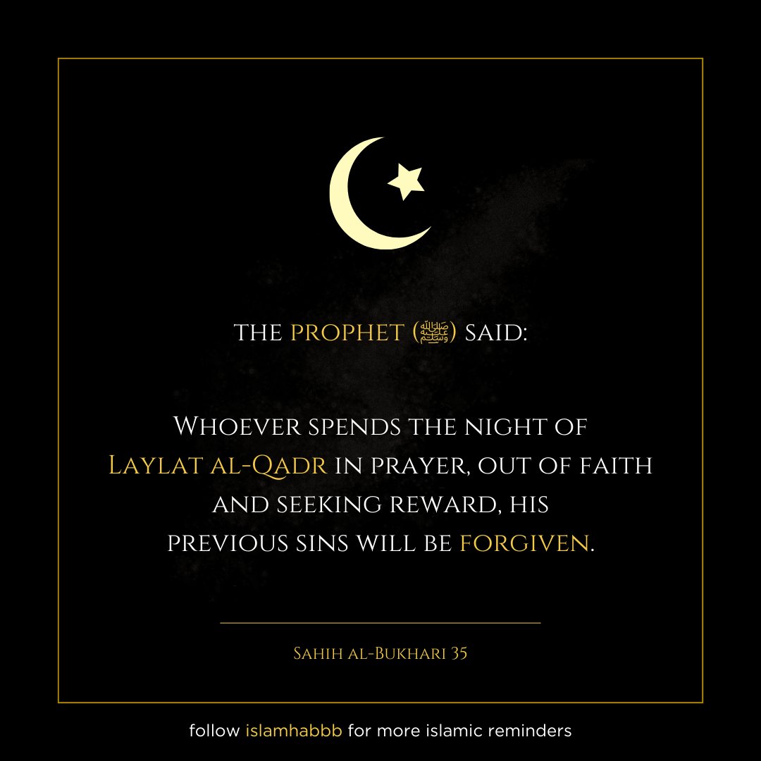 islamhabbb's tweet photo. ❤️❤️❤️

#LaylatulQadr #Ramadan #LastTenNights
#LastTenDaysOfRamadan #HadithOfTheDay #Islam
#Muslims #Forgiveness #Reward #Faith https://t.co/a3bOLT3V5s