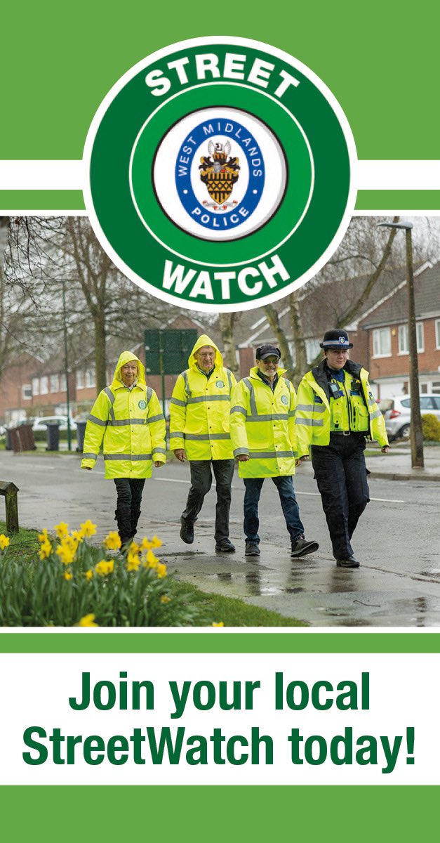 #STREETWATCH | Are you looking to get involved in your local streetwatch group?  We are looking for volunteers in the Foleshill area!  For more information, contact streetwatch@westmidlands.police.uk with your name, postcode and telephone number.