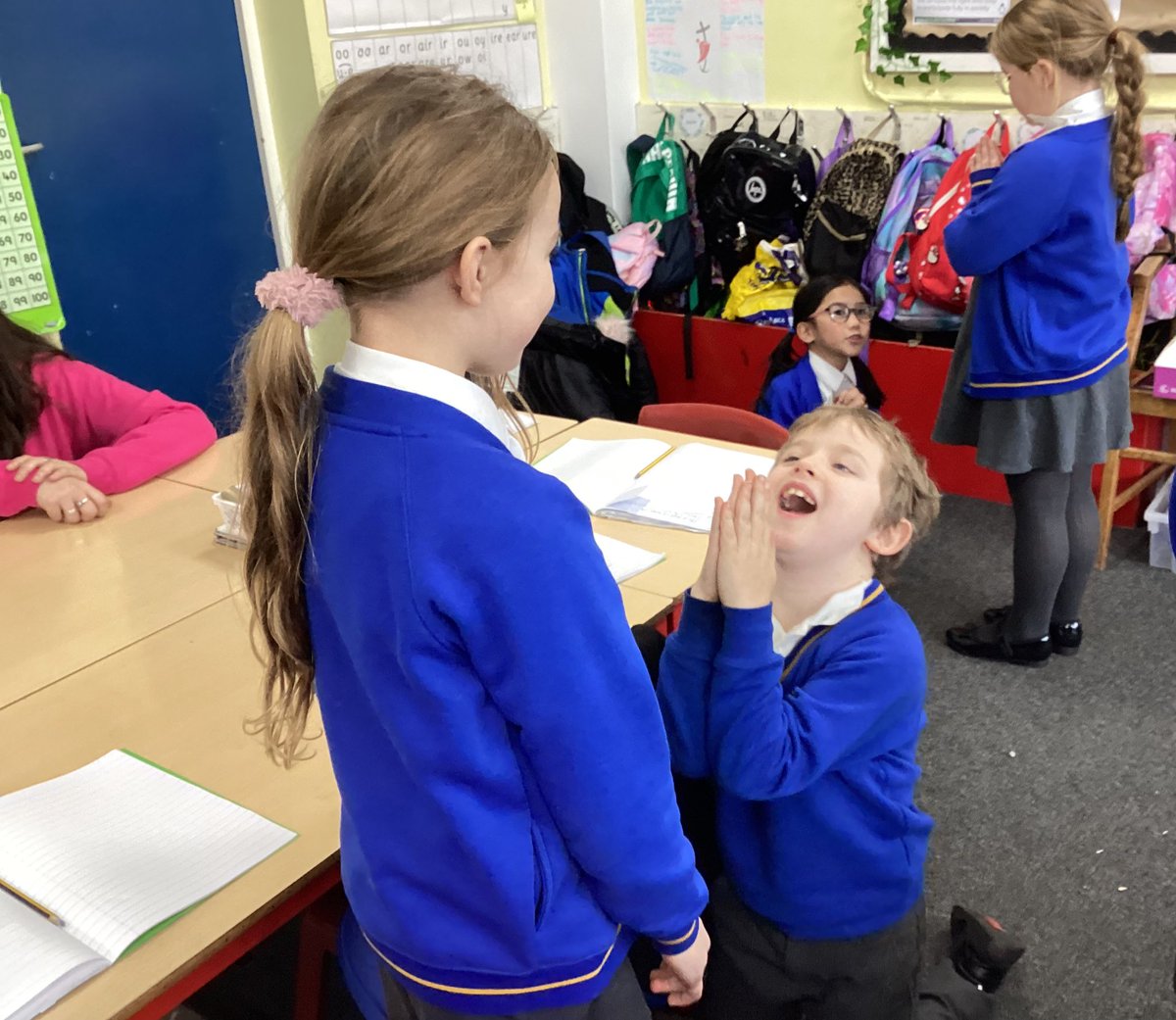 maryvalebham's tweet photo. Year 3: we have been looking at the Sacrament of Reconciliation leading up to our first confession. We played the role of the priest and penitent #forgiveness #sin #hotseating 🙏✝️ https://t.co/RSCp0zYgiK