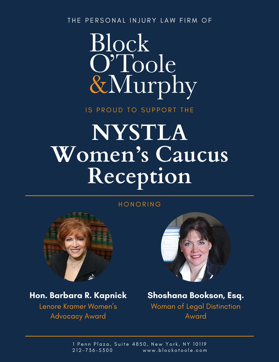 BlockOToole's tweet image. Block O’Toole &amp;amp; Murphy is proud to have supported two amazing events this Women’s History Month: the @NYSTLA’s Women’s Caucus Reception and the @QueensWomensBar's Read Across America event, where QCWBA attorneys read to students at a local public school.