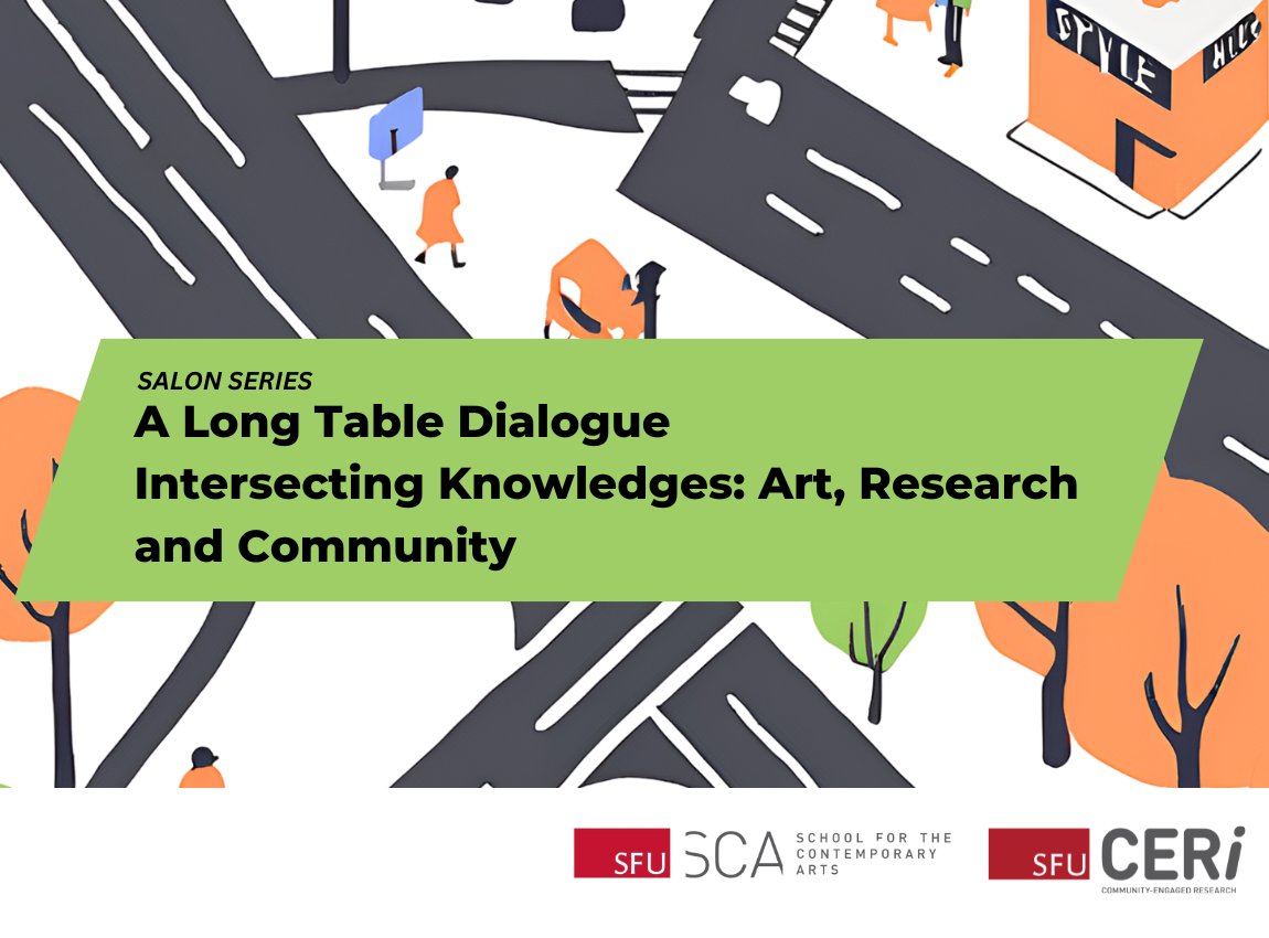 SFU's Community-Engaged Research Initiative (@sfu_ceri) on Twitter photo Join <a href="/SFUContmpryArts/">SFU School for the Contemporary Arts</a> and CERi for an engaging discussion on art, research & community. Inspired by Lois Weaver’s Long Table format, this informal gathering fosters open, self-moderated dialogue among artists, researchers & community leaders. Register: sfu.ca/ceri/events/sa… Join <a href="/SFUContmpryArts/">SFU School for the Contemporary Arts</a> and CERi for an engaging discussion on art, research & community. Inspired by Lois Weaver’s Long Table format, this informal gathering fosters open, self-moderated dialogue among artists, researchers & community leaders. Register: sfu.ca/ceri/events/sa…
