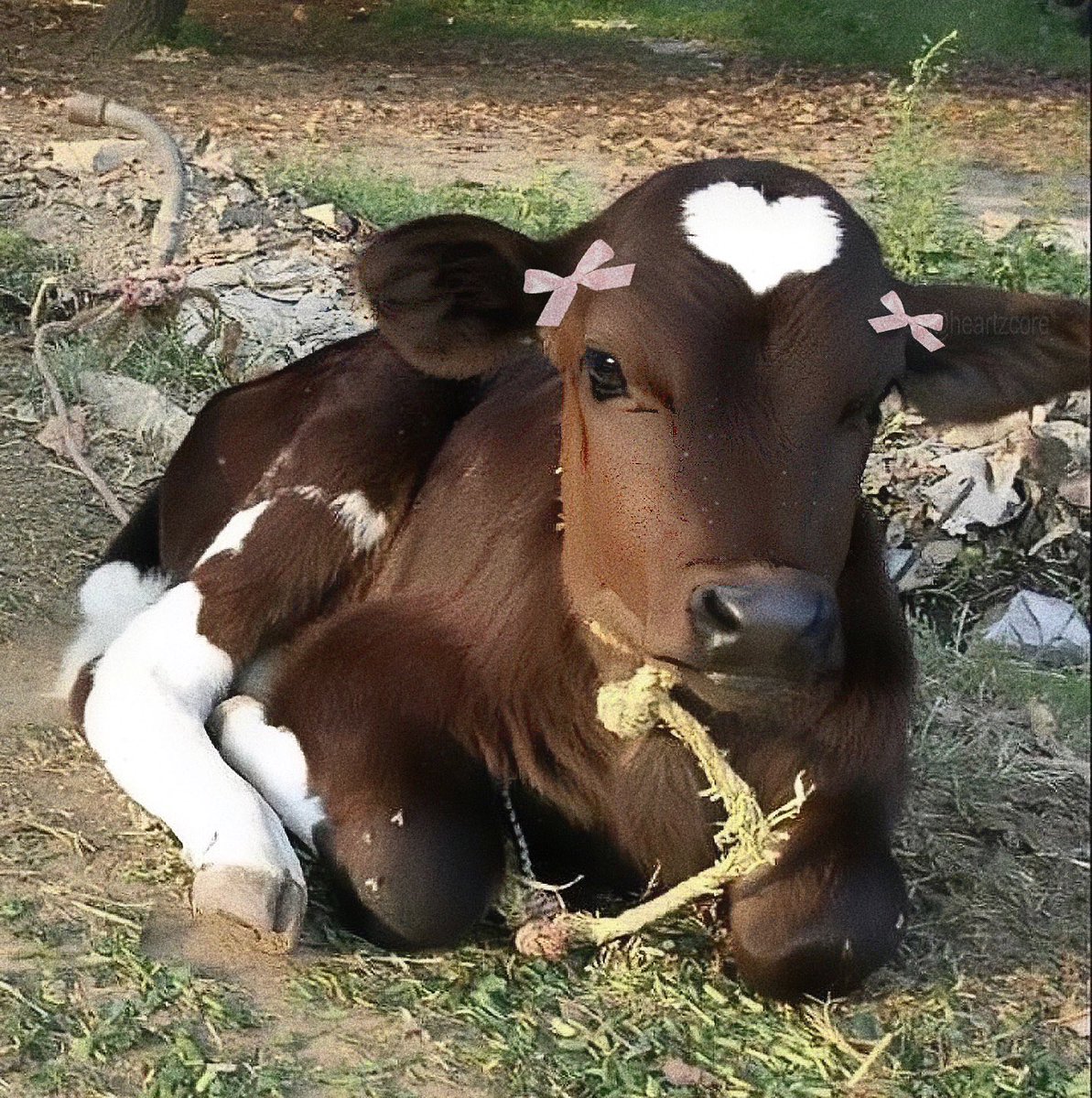 fairyprxncess's tweet image. heart cow