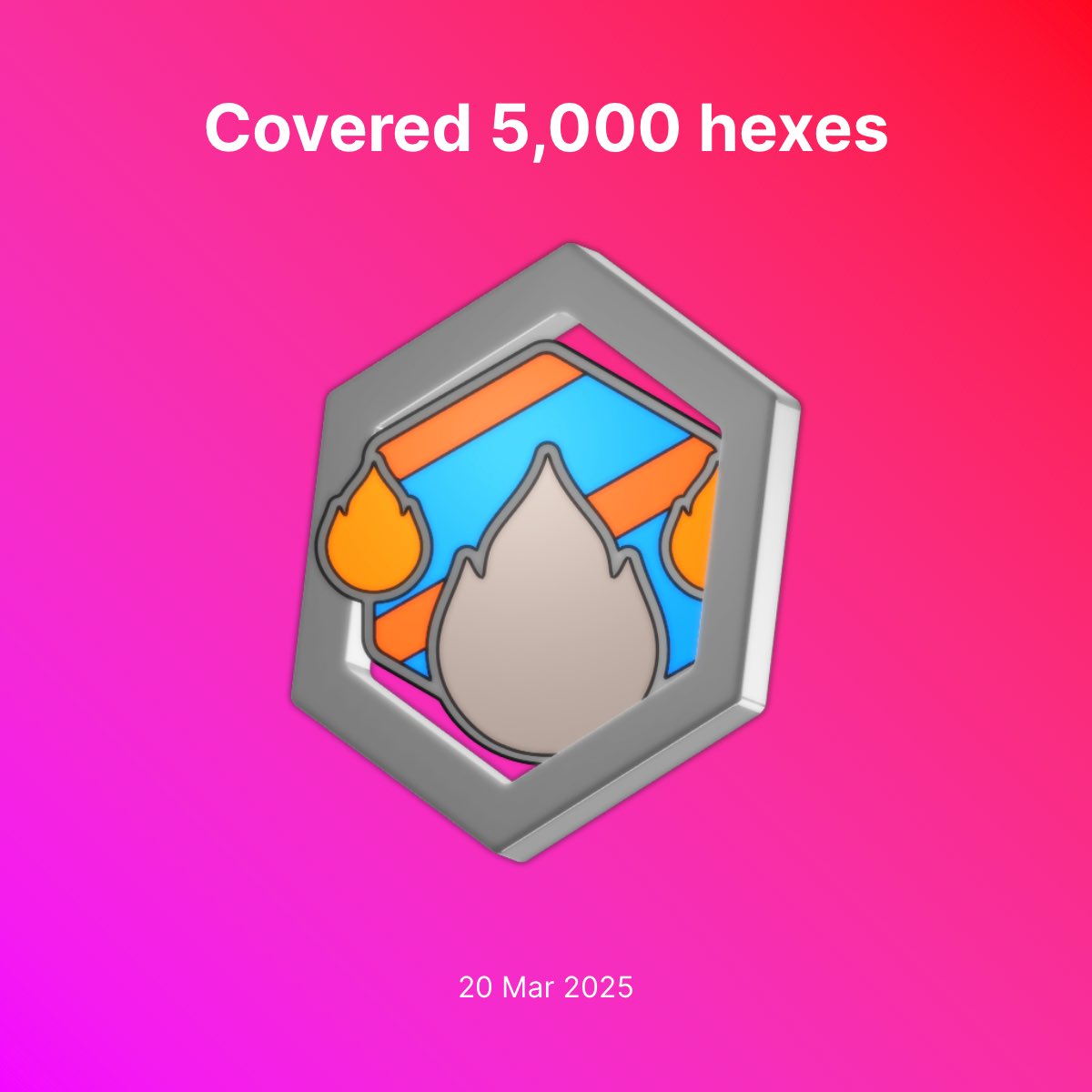 Ramaraosanni's tweet photo. I just unlocked the "Covered 5,000 hexes" achievement in #375go! 🎉

Join me and get a bonus when you sign up!

https://t.co/iRurgsvJap

#discovergo by @375ai_ https://t.co/p9tlVboEpw