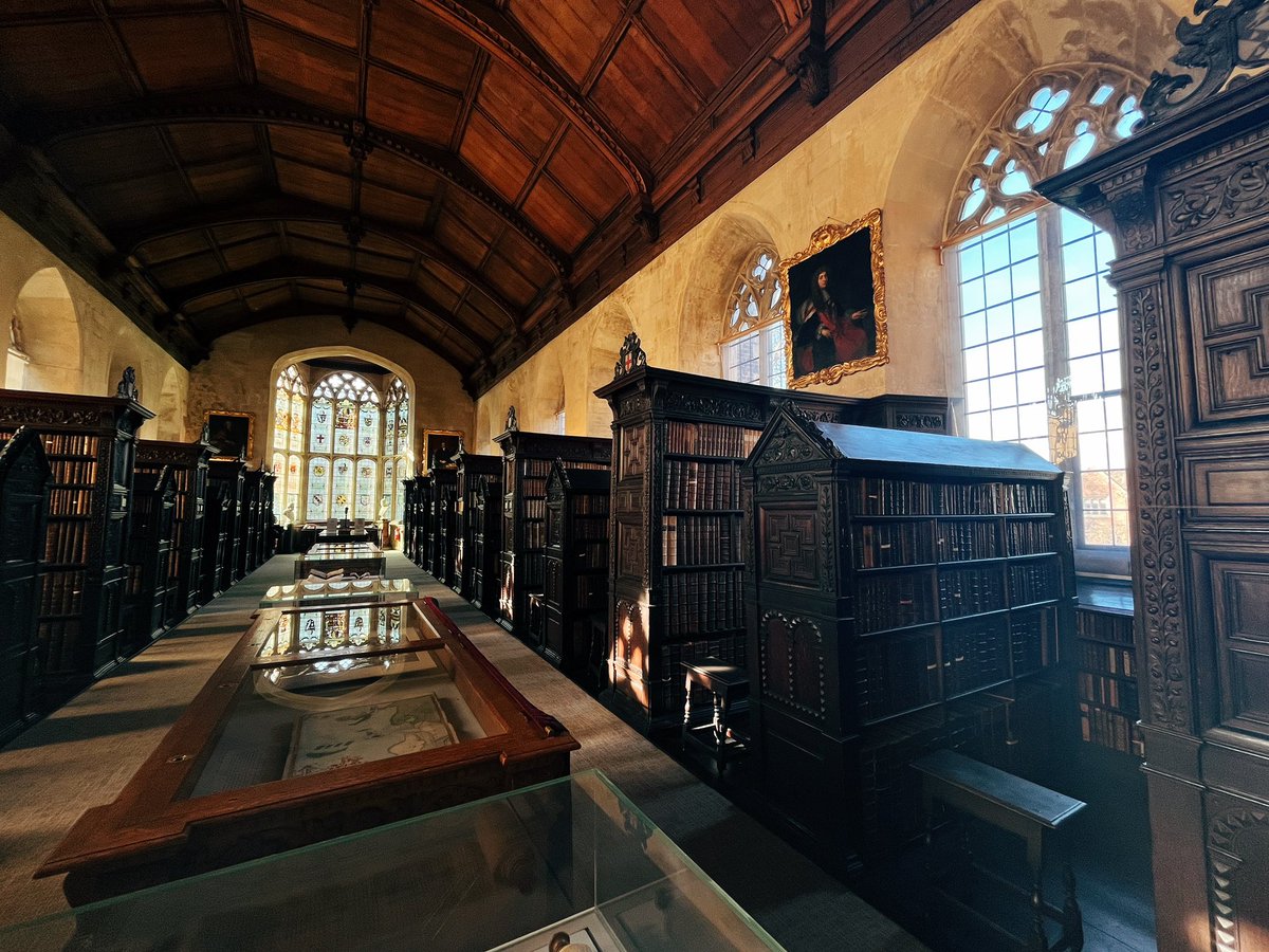 Solitude sometimes is best society. - Milton, Paradise Lost. 

I had the opportunity to visit the Old Library at John’s this week. Depicted here, among other things, is an early edition of Paradise Lost and William Wordsworth’s death mask!