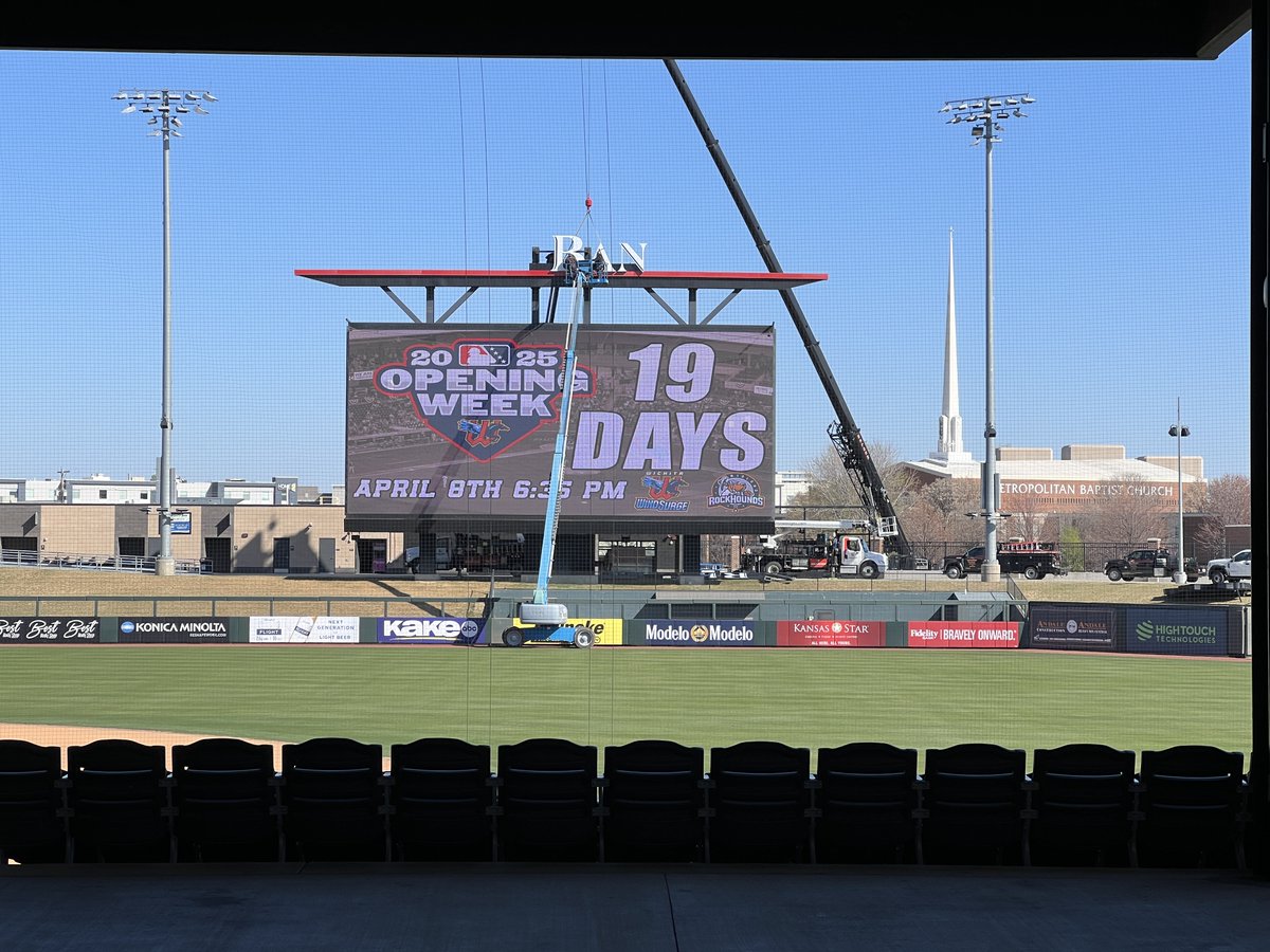 Signage is going ⬆ at Equity Bank Park! We're ready to cheer on the Surge! ⚾

#LetsBuildEquity #MiLB