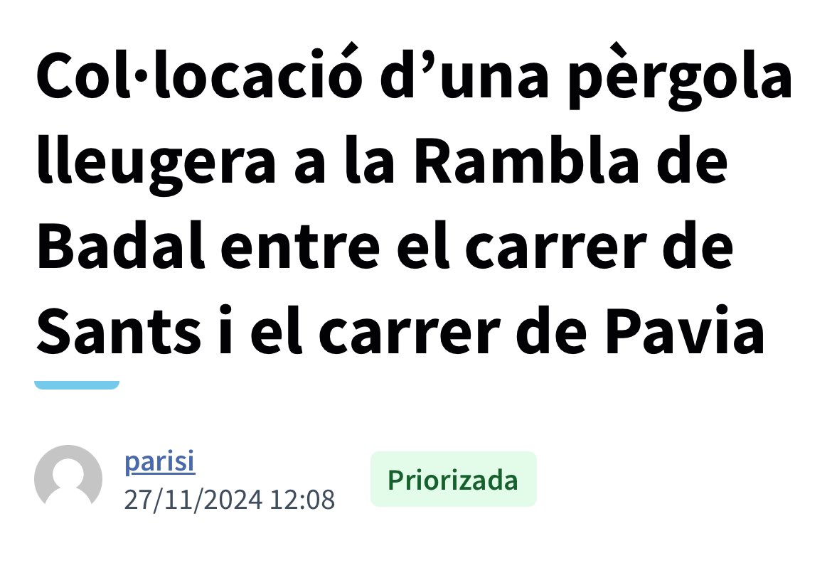 La proposta presentada ha estat prioritzada! Gràcies a tots pel recolzament, ara passem a la segona fase i tornarem a votar al maig!!💪🏼💪🏼

Gràcies veïnes i veïns!!!