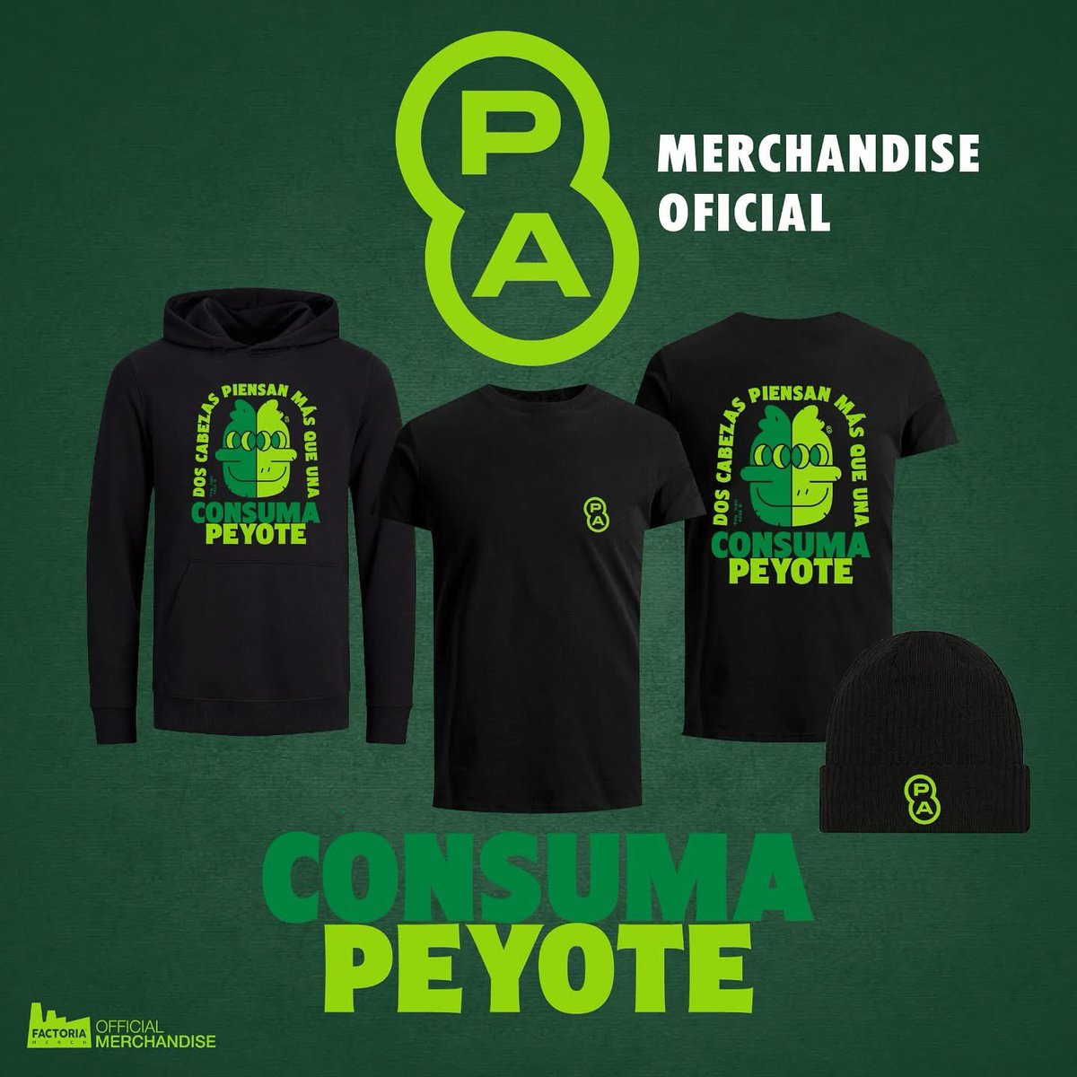 FactoriaMerch's tweet image. ⚡️Hoy es el turno de @peyoteoficial _ en live.era.sala y estamos con todo el merch  2025 ⚡️
