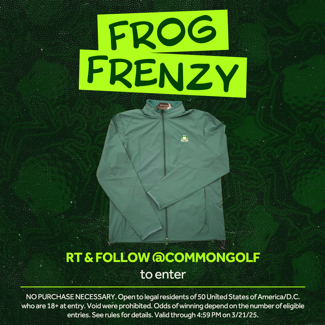 #FrogFrenzy isn’t over yet! We're down to our last few prizes, but your spring golf wardrobe still needs an upgrade.

RT and follow for your chance to win this limited-edition Greyson Trailwolf Jacket 🔥

Official rules: bit.ly/rules-x