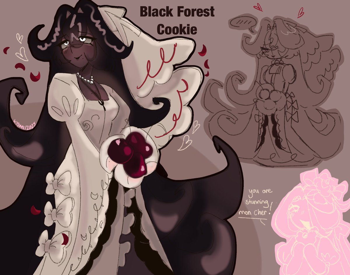 Posting this again cuz I want this art to be seen

#blackforestcookie #weddingcakecookie #cookierun #CRK