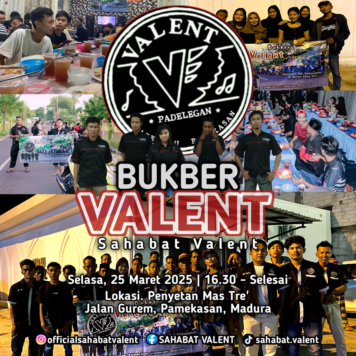 Bukber VALENT
Selasa, 25 Maret 2025
Lokasi. Penyetan Mas Tre'
Gurem, Pamekasan, Madura