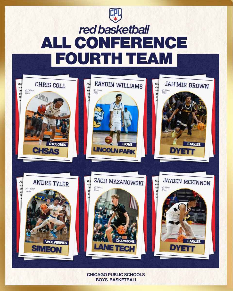 Chicago Public League Athletics (@cplathletics) on Twitter photo We are proud to announce the 2024-2025 Red Basketball All Conference Third Team honors to the following <a href="/ChiPubSchools/">CPS - Chicago Public Schools</a> student-athletes:
Amazing work this season to each and every athlete. 🏀💫 We are proud to announce the 2024-2025 Red Basketball All Conference Third Team honors to the following <a href="/ChiPubSchools/">CPS - Chicago Public Schools</a> student-athletes:
Amazing work this season to each and every athlete. 🏀💫
