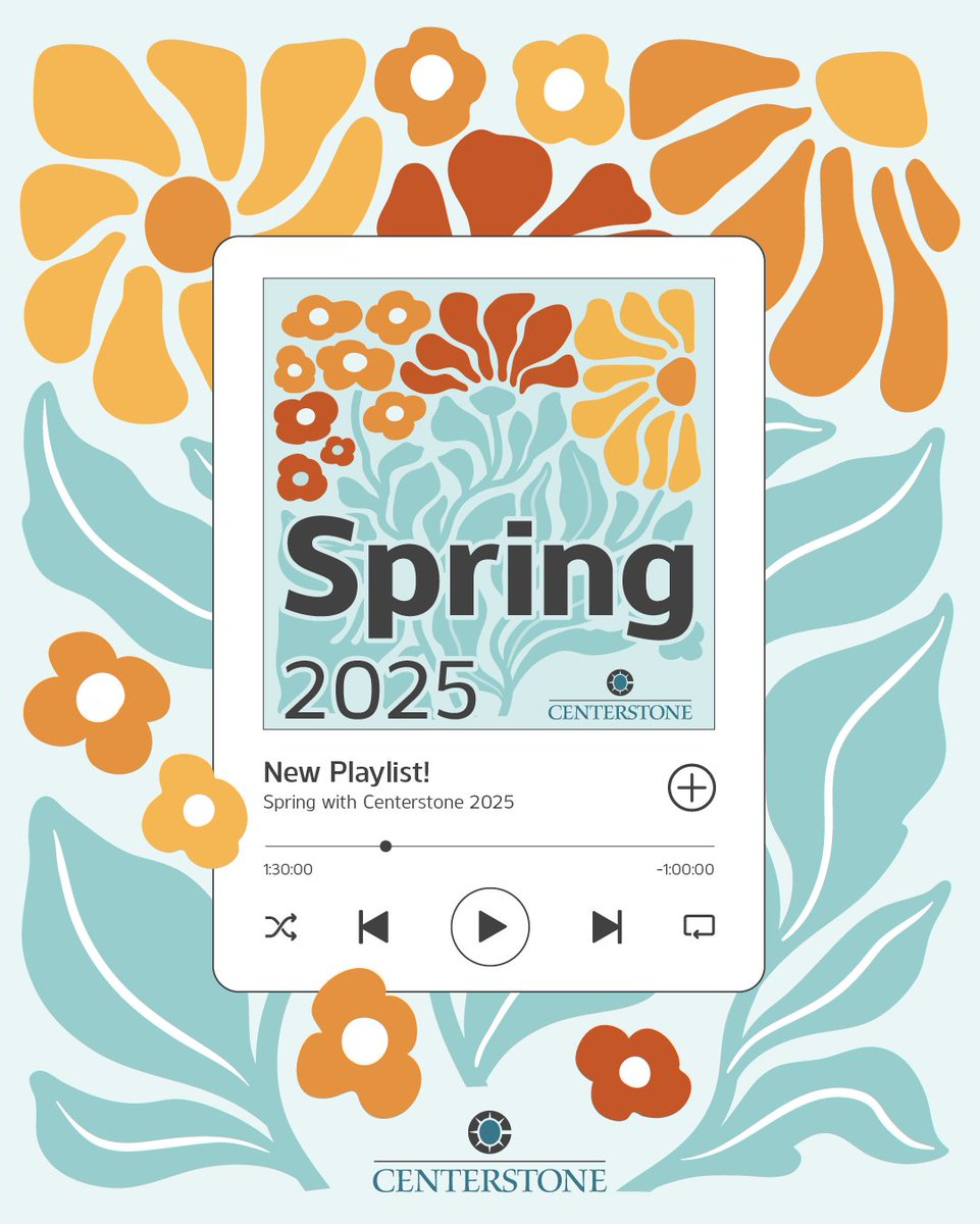 Centerstone's tweet photo. Spring is here and so is our new playlist! Jam out to these tunes while doing some Spring cleaning, soaking up the extra hour of daylight, or waiting out a rainy day!
Listen on Spotify: https://t.co/34Z7R7T5sq
#SpringPlaylist #SpotifyPlaylist #Spring2025 #SpringMusic https://t.co/E5oixJ6eH7