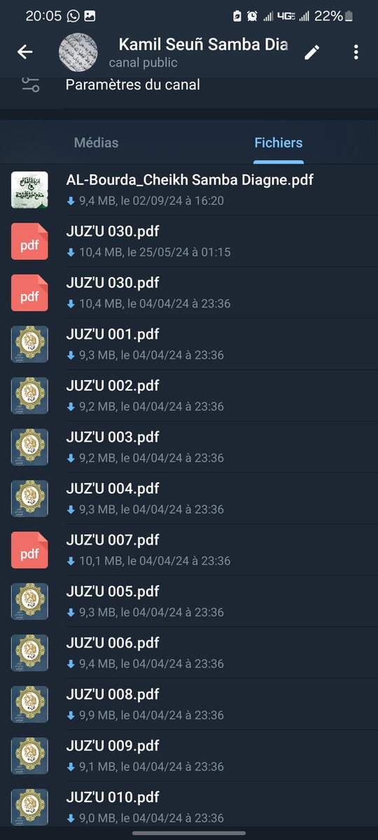 Le canal telegram Kaamil numérique Serigne Samba diagne
Jukki 1 ba 30

Solen ko beugué version papier, ngén message ma 75 508 82 72 pour commandé

t.me/kamilpdfseugns…