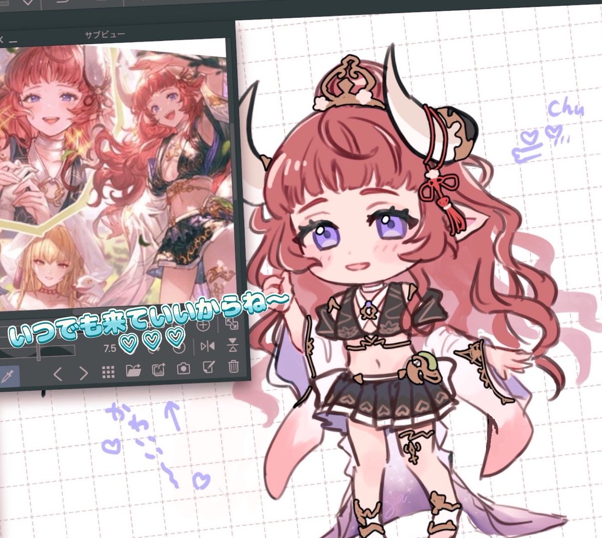 sickeek_gb's tweet photo. 100連待ってる間にバドラちゃん落描いた https://t.co/sX78ZxtgSG