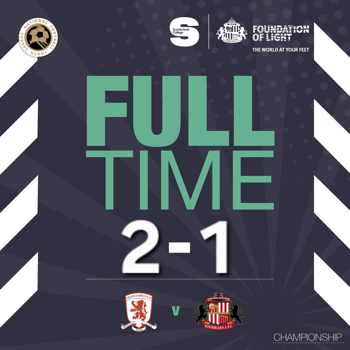 SAFCFoL Football Scholarship (@folscholars) on Twitter photo The <a href="/NFYLU19U23/">National Football Youth League</a> Championship squad just fell short on their trip to Teesside. Leading 1-0 at HT but a second half penalty allowed the hone team to take all 3 points.
MOTM was awarded to Kalvin Friend
A solid performance again to pick up his second MOTM for the season π The <a href="/NFYLU19U23/">National Football Youth League</a> Championship squad just fell short on their trip to Teesside. Leading 1-0 at HT but a second half penalty allowed the hone team to take all 3 points.
MOTM was awarded to Kalvin Friend
A solid performance again to pick up his second MOTM for the season π