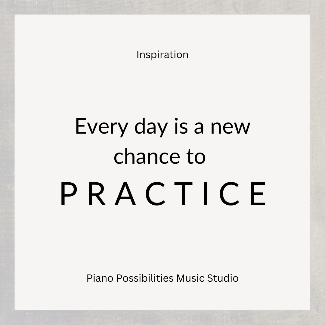 pianopossible's tweet photo. "Every day is a new chance to practice." Progress on the piano doesn’t happen overnight, it happens little by little, every day. Some days will feel amazing and others frustrating, but each day is a new opportunity to grow and make music.  #pianopractice #practicemakesprogress https://t.co/xZwz89Polh