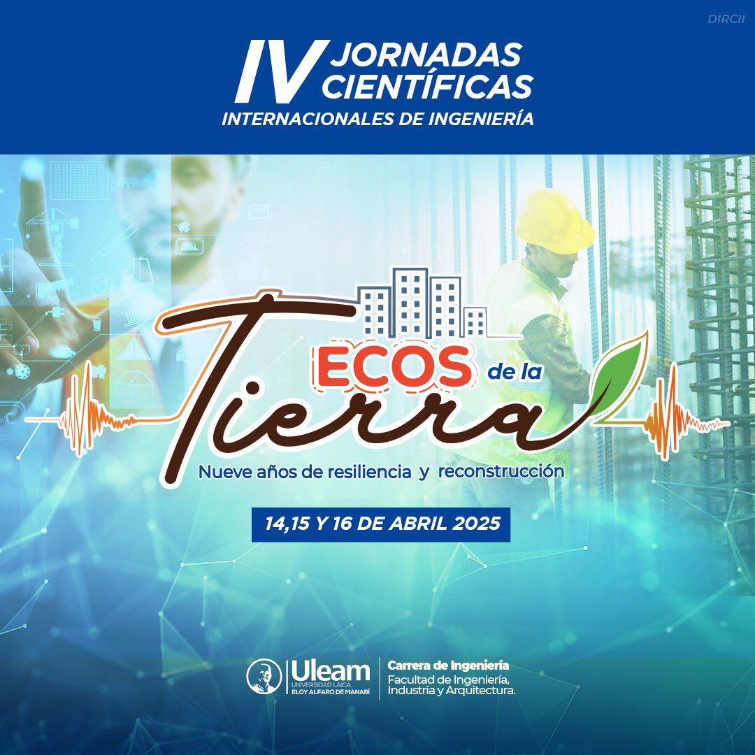 La #Uleam lista para las lV jornadas de Ingeniería Civil 2025. Ponentes de #Argentina, #Colombia y #Ecuador hablarán sobre temas relacionados con los sistemas constructivos.

👉Los detalles

uleam.edu.ec/la-uleam-alist…