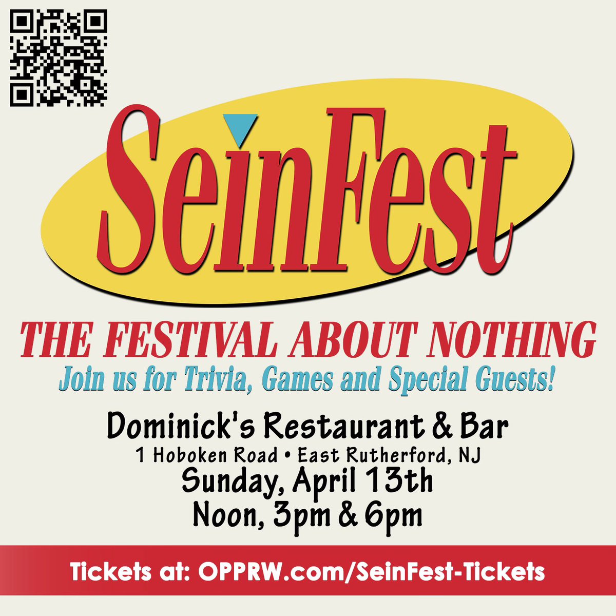 We’re excited to announce that we’ll be hosting the #Seinfeld trivia portion of this event! Some friends of the show will be there as well! Get your tickets here: simpletix.com/e/seinfest-tic…