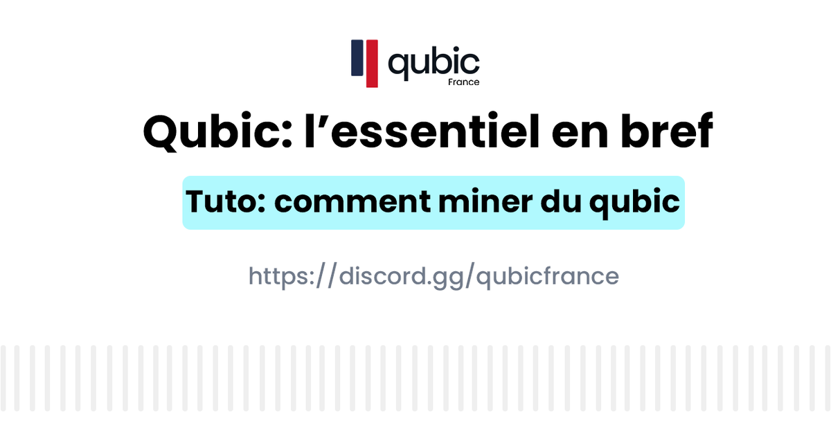 QubicFrance's tweet photo. 🚀 Comment miner du Qubic ? 🚀

Tu veux te lancer dans le minage de $QUBIC mais tu ne sais pas par où commencer ? On t’a préparé une petite vidéo qui t’explique étape par étape comment t’y prendre ! 🎥🔥

👉 Regarde la vidéo ici : https://t.co/EmiVQjAt2t

💡 Que tu sois débutant ou déjà dans l’aventure, cette vidéo te donnera toutes les clés pour miner efficacement.

🔁 RT pour aider la communauté !
📩 Des questions ? Pose-les dans notre discord:
https://t.co/0lkPKdMCII
