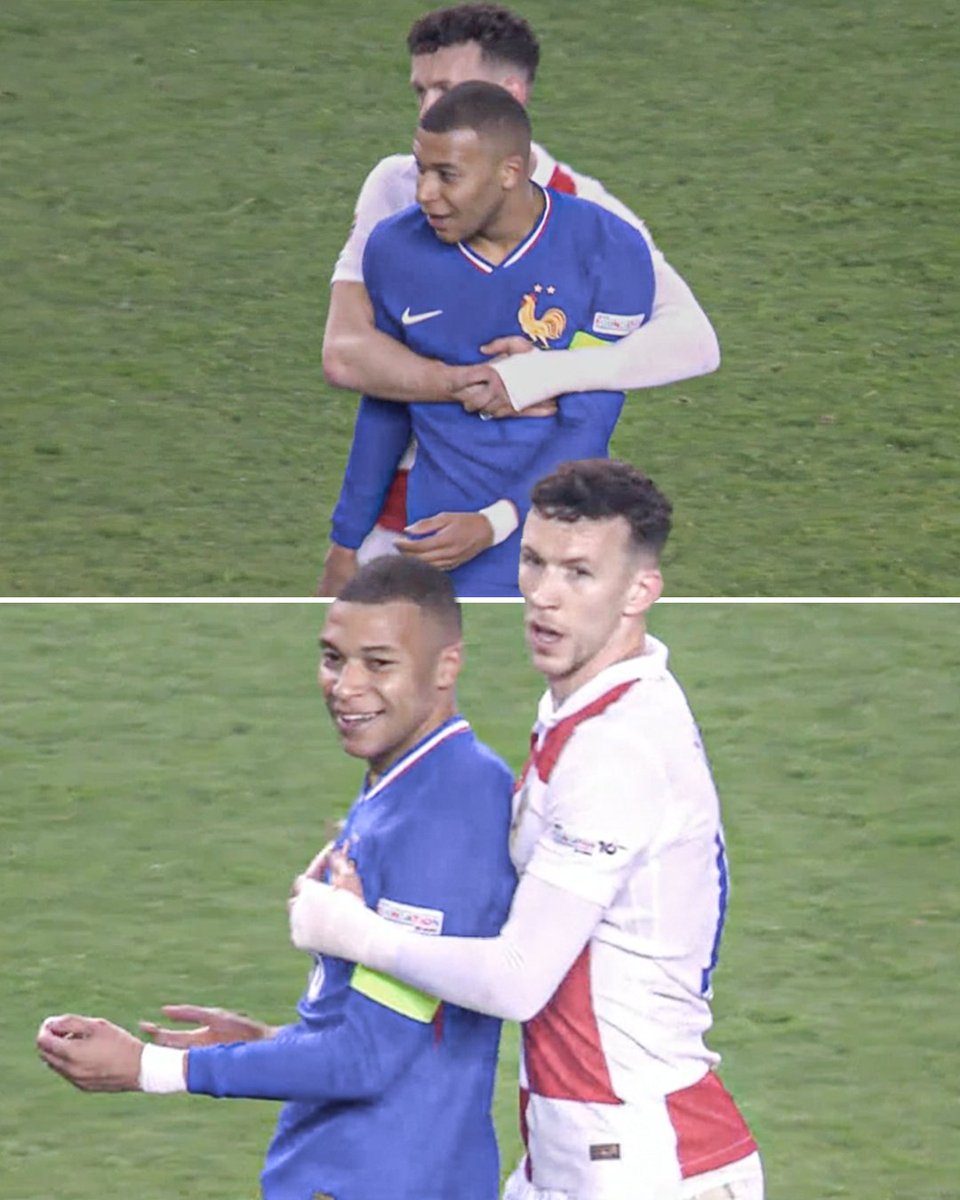 ESPNFC's tweet photo. Ivan Perisic and Kylian Mbappé 😂 https://t.co/LOsBn0XmBM