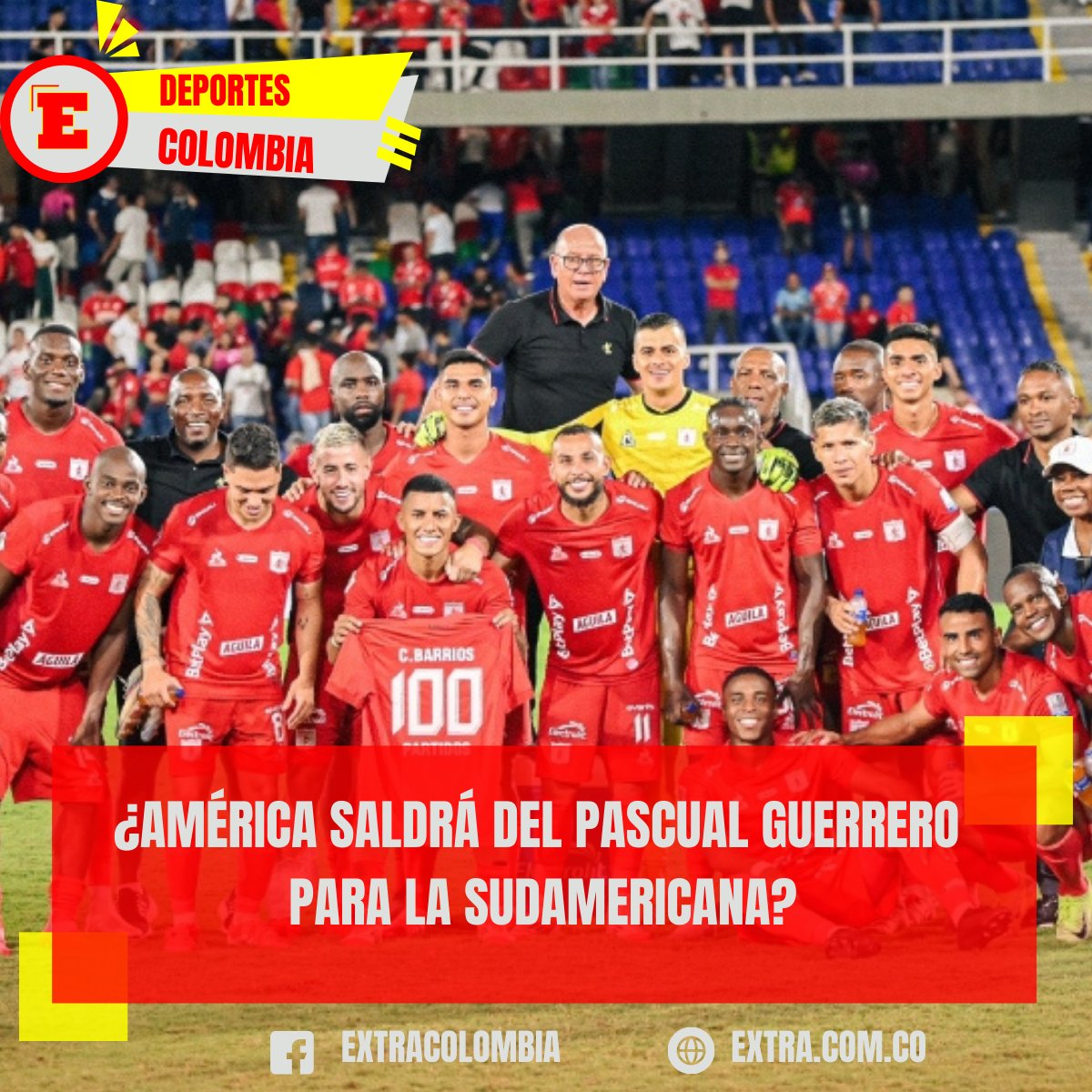 🔴⚠️ #AméricaDeCali podría jugar fuera del Pascual Guerrero si no logran habilitar la tribuna sur para la Sudamericana. Palmira es opción, pero solo caben 15.000 personas. ¿Dónde jugará el Rojo? 🤔⚽#Sudamericana #Deportes #Noticias #FPC
Info👉extra.com.co/donde-jugara-a…