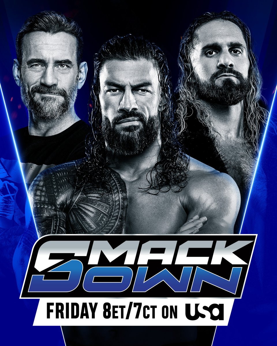 WWE's tweet image. TOMORROW NIGHT on #SmackDown

What will happen when @CMPunk, @WWERomanReigns AND @WWERollins are in the same building?!

🇮🇹 BOLOGNA
🎟️ ticketone.it/event/wwe-unip…