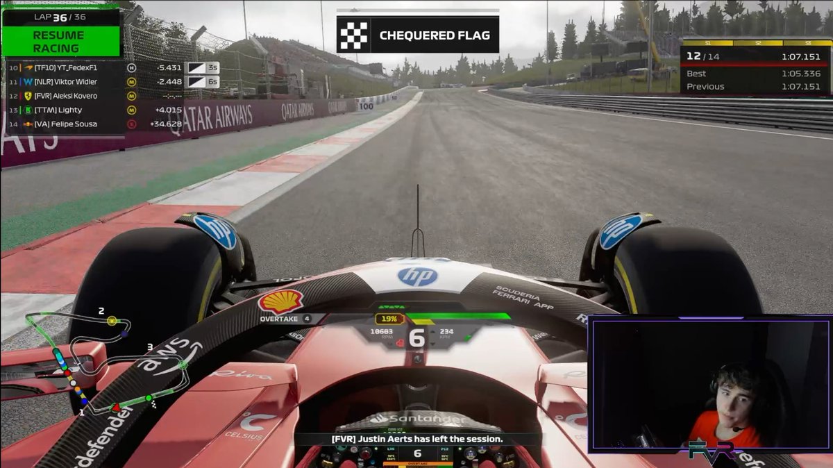 PSGL F3 Austria
Q:P9, not bad
R: P12, damage since first laps and after the wing change it was over. Made a terrible strategy call and fucked all chances to get anything. Motivation at an all time low and nothing to show for in this season even after 3 races. fuckthisshit :(