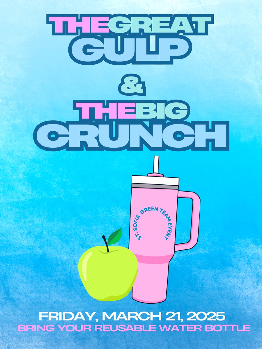 The GREEN Team (@sofiagreenteam) on Twitter photo Hey Sabres! On #WorldWaterDay - Friday, March 21st - St. Sofia will take part in The Great Gulp π¦ and The Big Crunch π! We will also celebrate Earth Hour π by turning off the lights! #TheGreatGulp #TheBigCrunch #EarthHour <a href="/StSofia_DPCDSB/">St.Sofia_DPCDSB</a> <a href="/DP_EcoSchools/">@DP_EcoSchools</a> <a href="/EcoSchoolsCAN/">EcoSchools Canada</a> Hey Sabres! On #WorldWaterDay - Friday, March 21st - St. Sofia will take part in The Great Gulp π¦ and The Big Crunch π! We will also celebrate Earth Hour π by turning off the lights! #TheGreatGulp #TheBigCrunch #EarthHour <a href="/StSofia_DPCDSB/">St.Sofia_DPCDSB</a> <a href="/DP_EcoSchools/">@DP_EcoSchools</a> <a href="/EcoSchoolsCAN/">EcoSchools Canada</a>