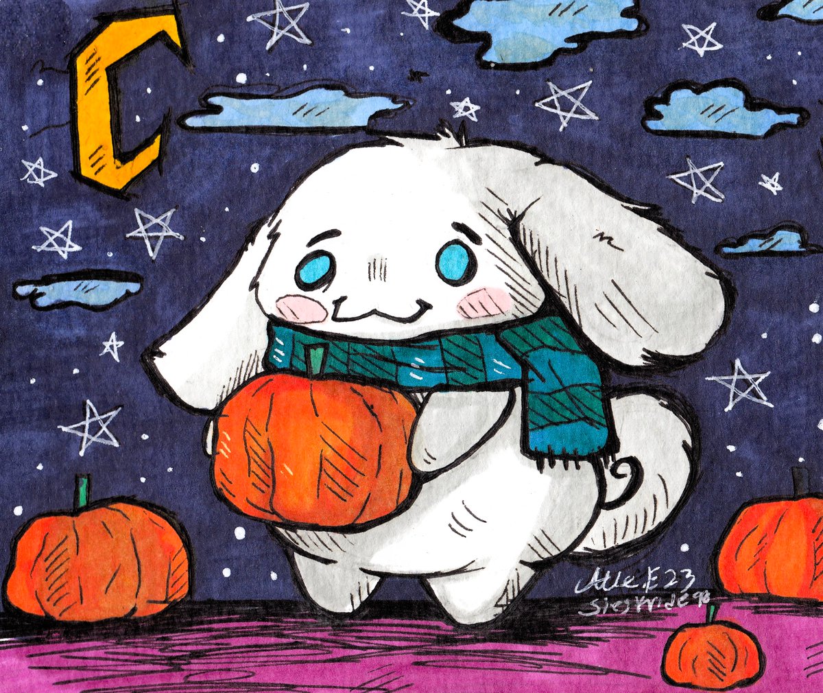 siegfried1298's tweet photo. Pumpkins spice Cinnamon Roll 🩵 🩶
#art #drawing #fanart #hellokitty #cinnamonroll #kawaii #traditonalart #markers #anime #cute #blue #fall #pumpkins #stuff #dirt https://t.co/yEhxjDuUpX