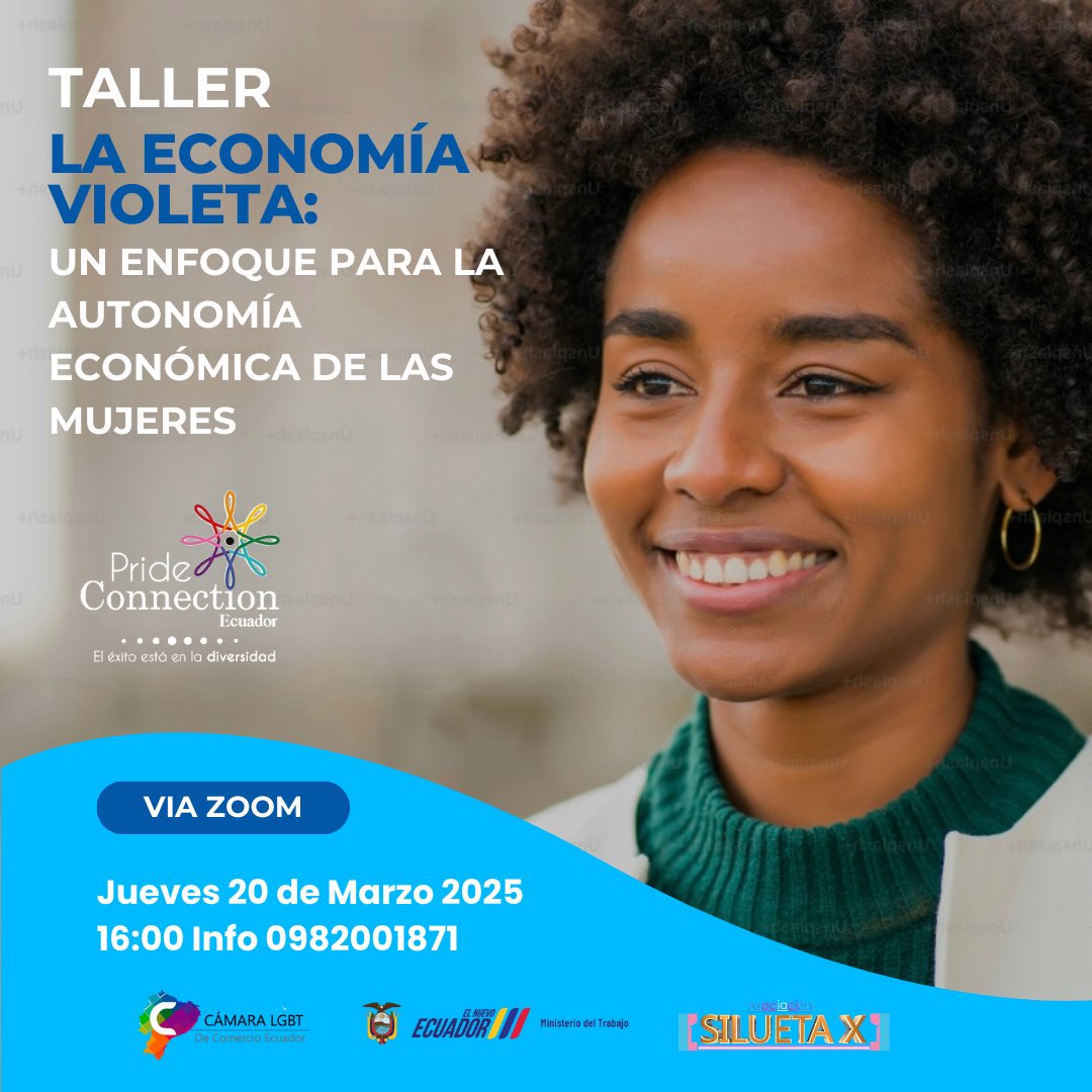 Taller de economía violeta
Un Enfoque para la Autonomía Económica de las Mujeres

Jueves 20 de marzo 2024, 16:00 vía zoom 
0982001871 

“Desde 2019 fomentamos la inclusión financiera y productiva”
