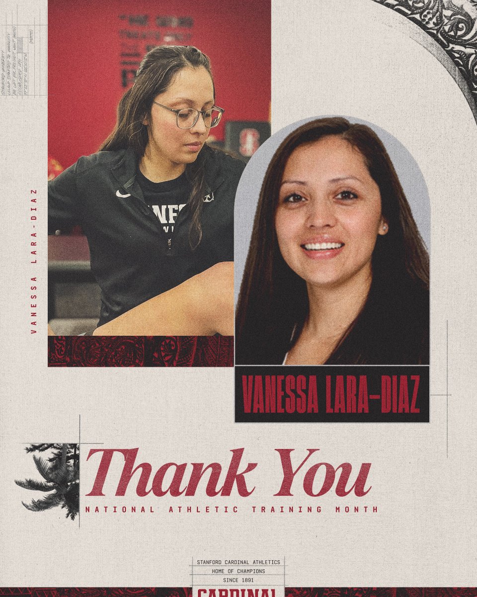 We could not be the team we are without her!

Wishing a very happy National Athletic Training Month to our fabulous Vanessa Lara-Diaz!

#GoStanford
