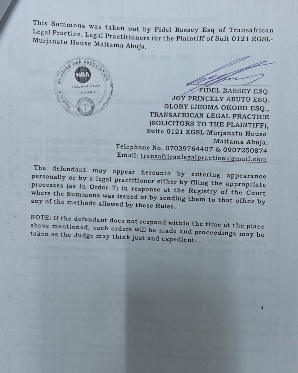 PH_Socials's tweet image. A suit challenging the powers of President Tinubu to suspend Gov. Fubara has been instituted before the Federal High Court, Abuja today.