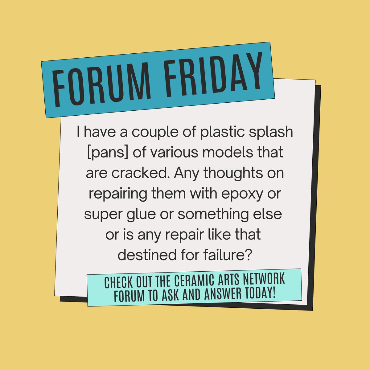 Tired of troubleshooting? Turn to members of the Ceramic Arts Network Forum. Ask your questions, get some answers, and give some advice of your own. Join the conversation and the forum today!

Click here to join the conversation: community.ceramicartsdaily.org