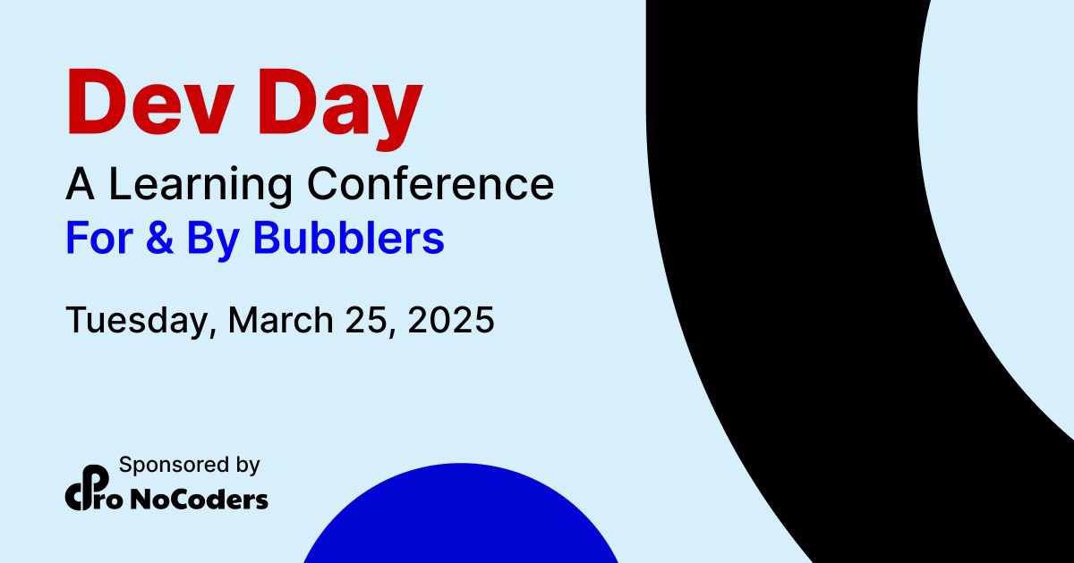BubblersClub's tweet photo. ¡Tan solo faltan 5 días para el #DevDay! 🚀

Por tercera vez, @_sarahesteve y @ClausISaidSo organizan este evento gratuito en el que cualquiera puede liderar una sesión y compartir su experiencia con @Bubble.

Por supuesto, es un evento imprescindible, al que tienes que asistir, https://t.co/DmV07sV1yc