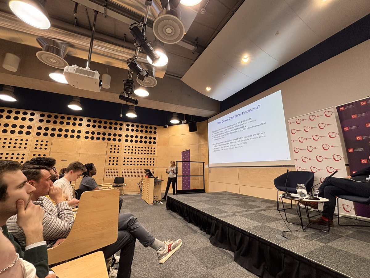 LSEEcHist's tweet image. We had the honor of welcoming Michela Giorcelli (@M_Giorcelli) for our annual Epstein Lecture today. Her lecture explored a period of exceptionally high productivity growth in history—World War II—and the role played by the spread of management practices.
#EconomicHistory