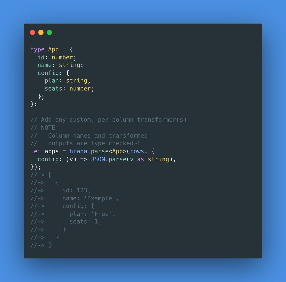 lukeed05's tweet image. Released `hrana` -- a 1kB @libsqlhq (Hrana) client
🔸runtime agnostic, works anywhere
🔹transaction and batch stmt support
🔸CI includes a cron check for Hrana spec updates
🔹dual JSR and npm publish, with provenance
🔸strictly typed
👉 github.com/lukeed/hrana