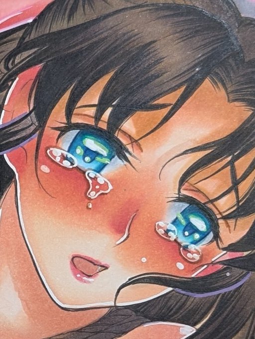 オリジナルエロ色紙三枚目完成しました。
髪の毛にハイライト入れるか最後まで悩みましたが、今回はこのままで😅💦 