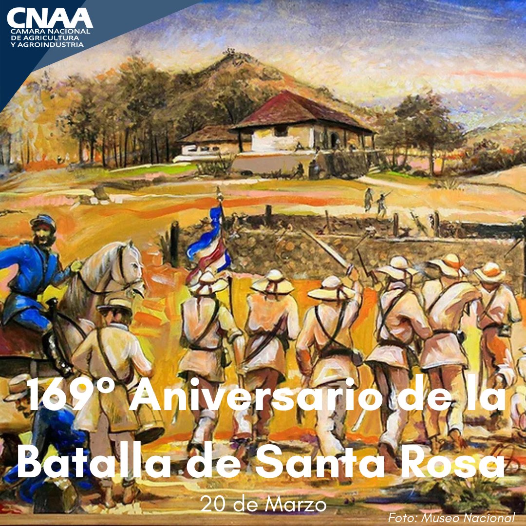 La Batalla de Santa Rosa fue corta, pero su impacto es eterno. Hoy 20 de Marzo  conmemoramos a los héroes que protegieron nuestra patria con honor y valentía.

#cnaa #agro #costarica #batallasantarosa