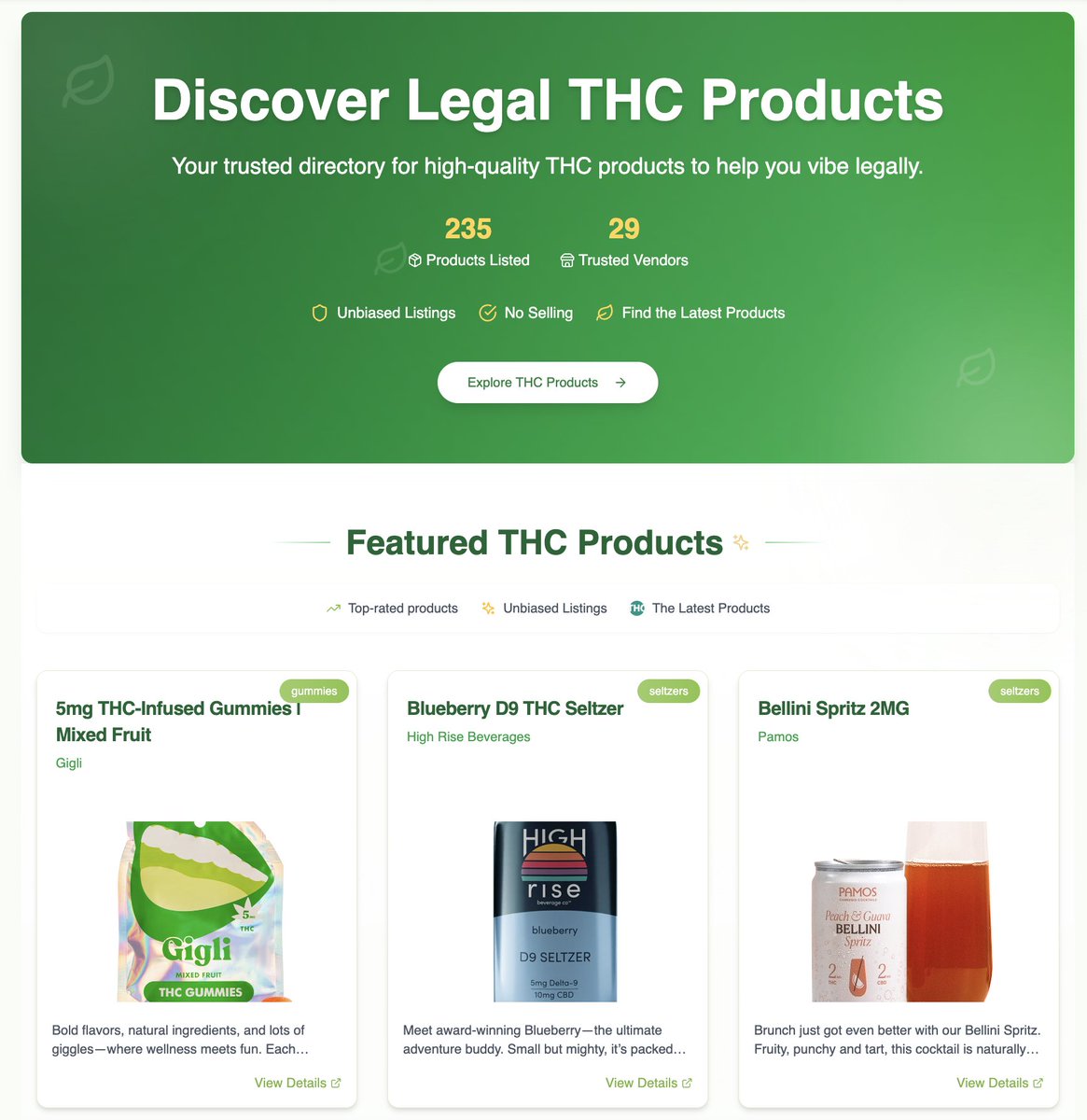 VibingLegally's tweet image. 🌿 Introducing LegallyVibing! 🌿

Finding legal THC products shouldn’t be complicated or biased. That’s why we built LegallyVibing — a 100% unbiased directory where you can discover, compare, and explore the best legal THC brands and products in one place.