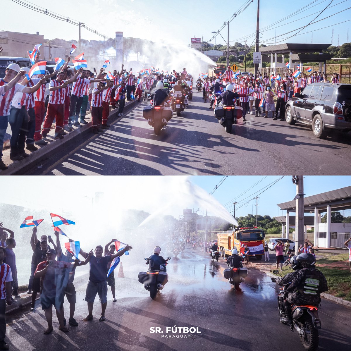 Si sos jugador y vivís esto, es imposible que no salgas a dejar la vida en la cancha. Imposible. Un sufrido pueblo saliendo a acompañarte y a brindarte su apoyo. Hay que ganar hoy y hay que dar otro paso hacia la Copa del Mundo. ❤️🇵🇾