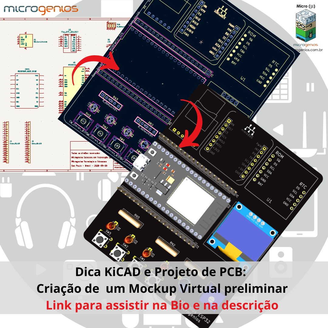 microgenios's tweet image. Dica KiCAD e PCB: Criação de um Mockup Virtual de seu projeto de PCI / PCB

Assista agora: youtu.be/JbUIlCQcDYk

#microgenios #MicrogeniosAcademy #KiCAD #ESP32 #IoT #microcontrolador #Arduino #PCB #PCI #Mockup #RaspberryPI #eletronica