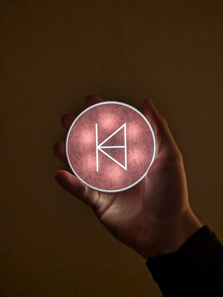 I now printed the more permanent version of my illuminated logo - quite happy with how it turned out :-)