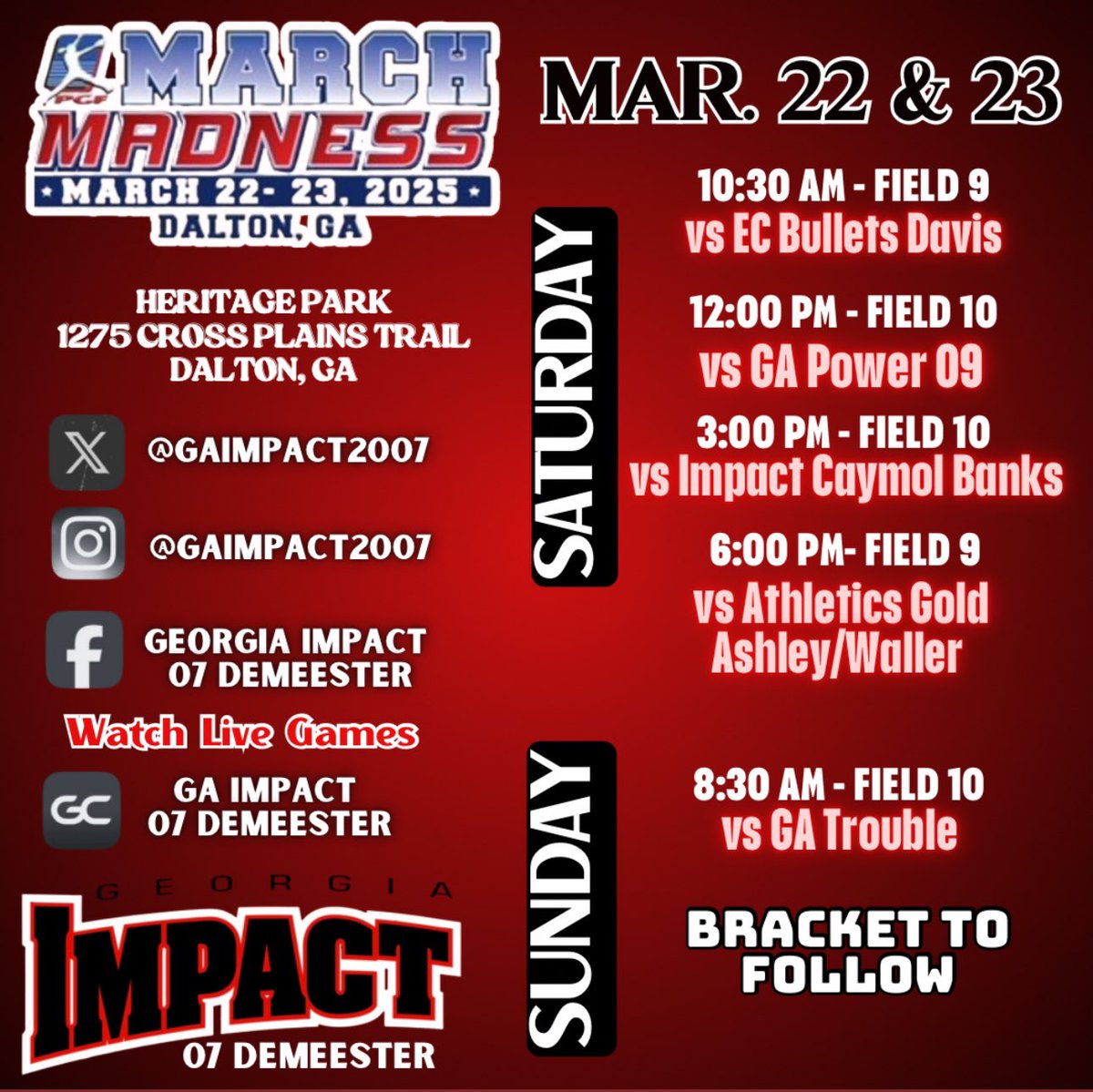 Come out and catch some competitive ball this weekend!