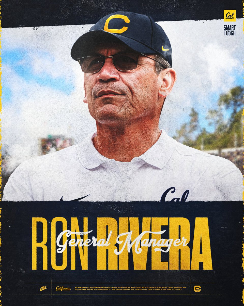 Excited to Welcome Ron Rivera as the General Manager of the California Football Program! 👏🐻

#GoBears